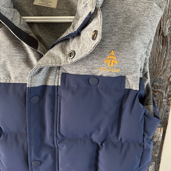 Men's Woods Full Zipper & Snaps Puffer Vest w/Front Pocket & Side Pockets - Picture 4 of 6